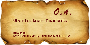 Oberleitner Amaranta névjegykártya